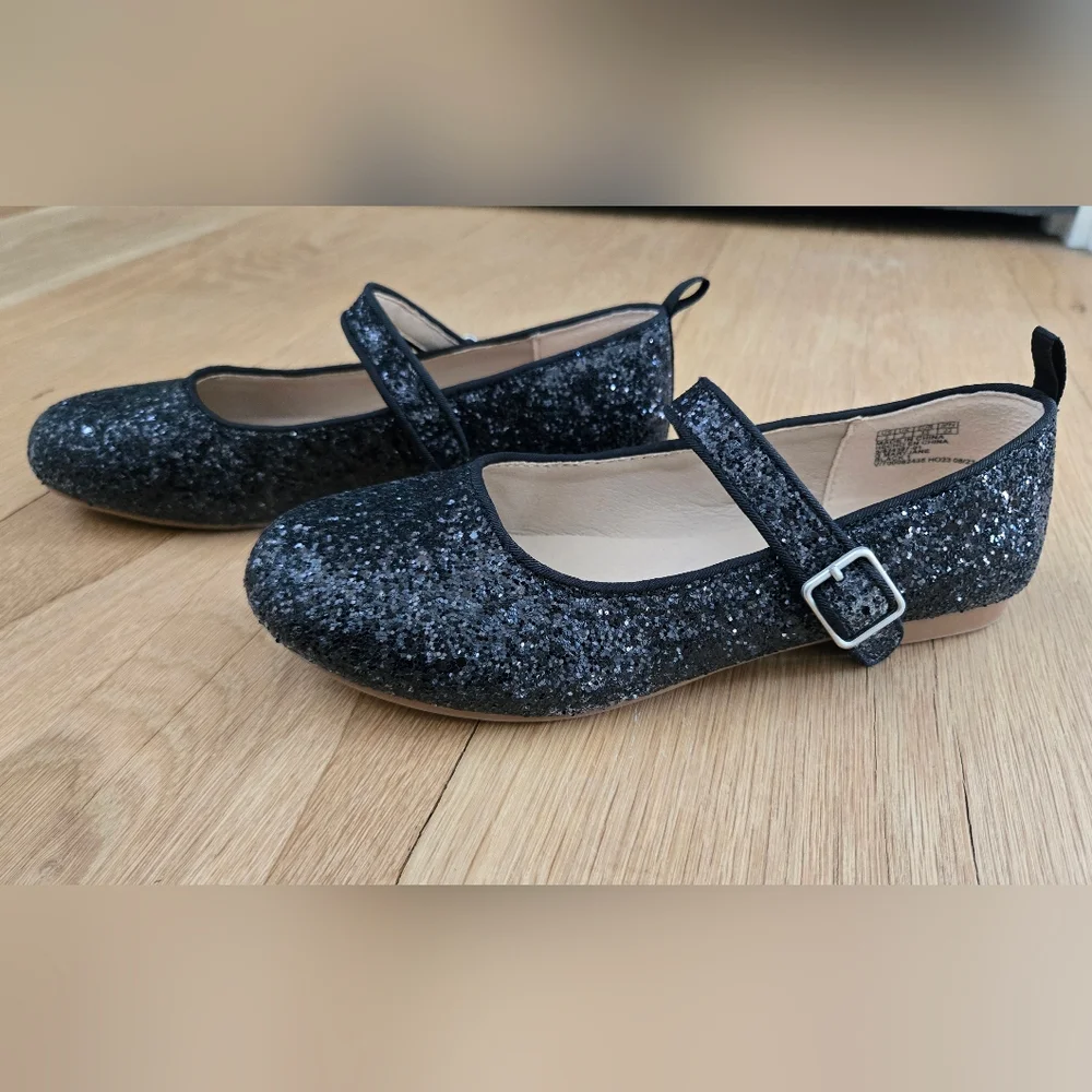 GAP Glittery Black Kids Dress Shoes